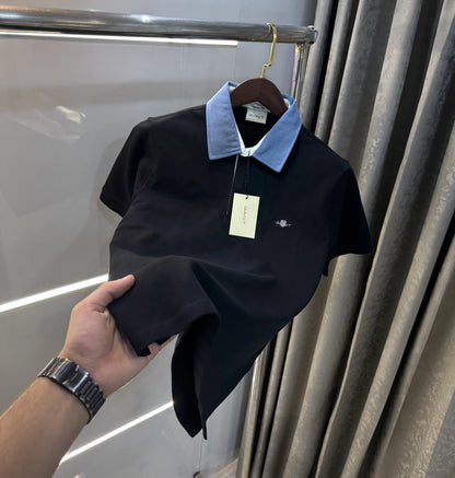 Gant Black Logo Work Premium Polo T-shirt