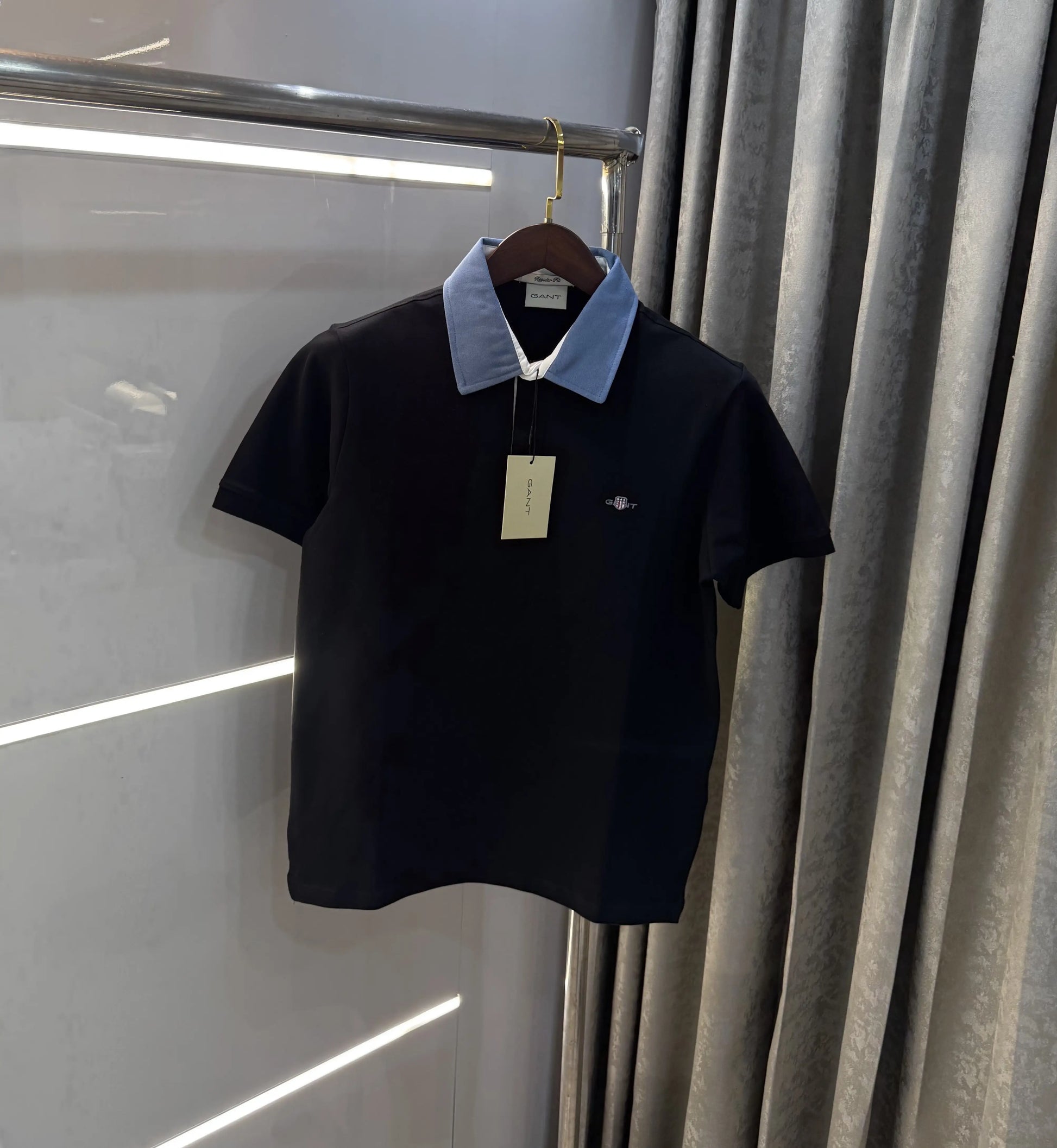 Gant Black Logo Work Premium Polo T-shirt