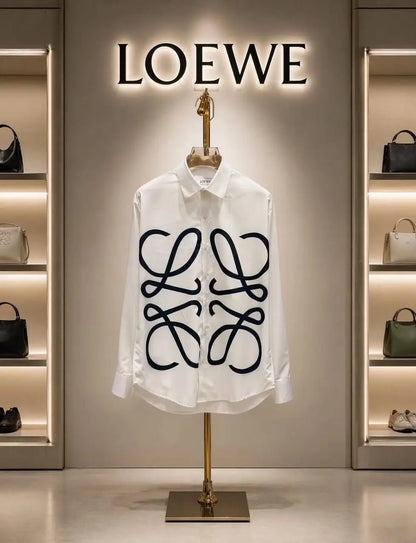 Loewe White Designer Premium Shirt