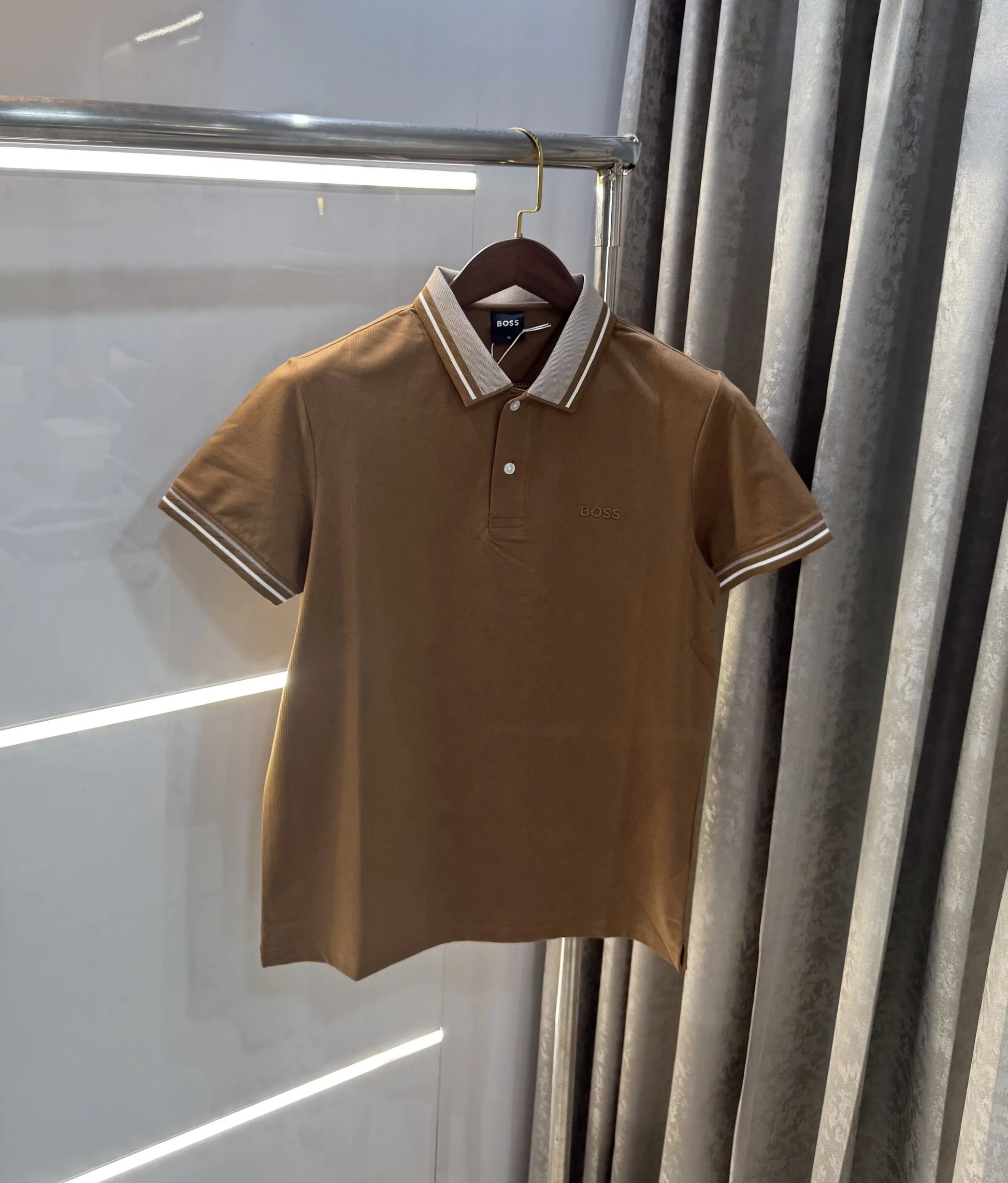 Hugo Boss Brown Embroidery Logo Premium Polo T-shirt