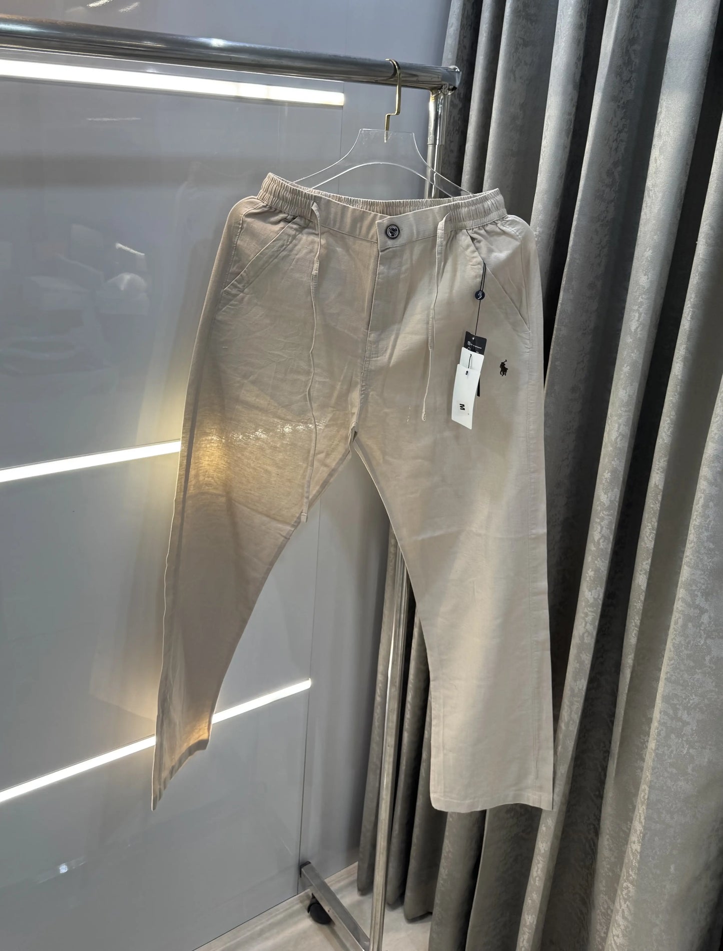 Ralph Lauren Cream Premium Linen Trouser