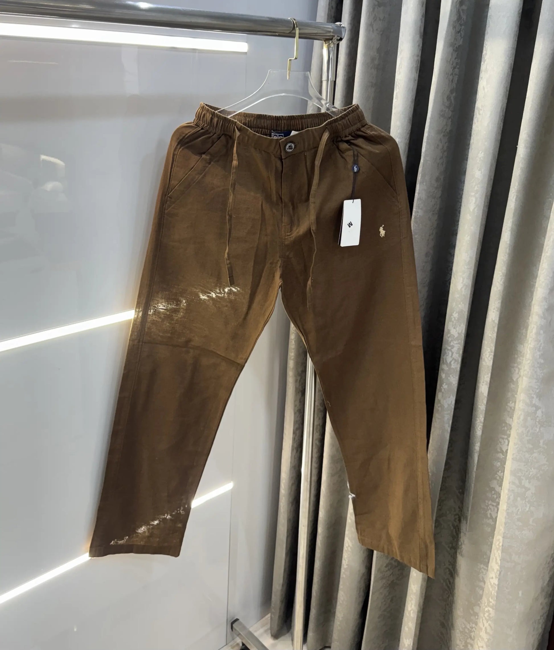 Ralph Lauren Brown Premium Linen Trouser