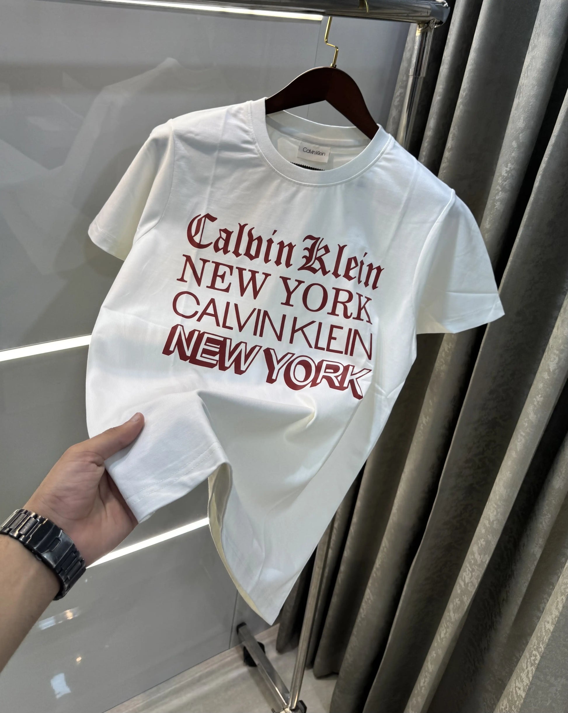 Calvin Klein White Logo Work Premium T-Shirt