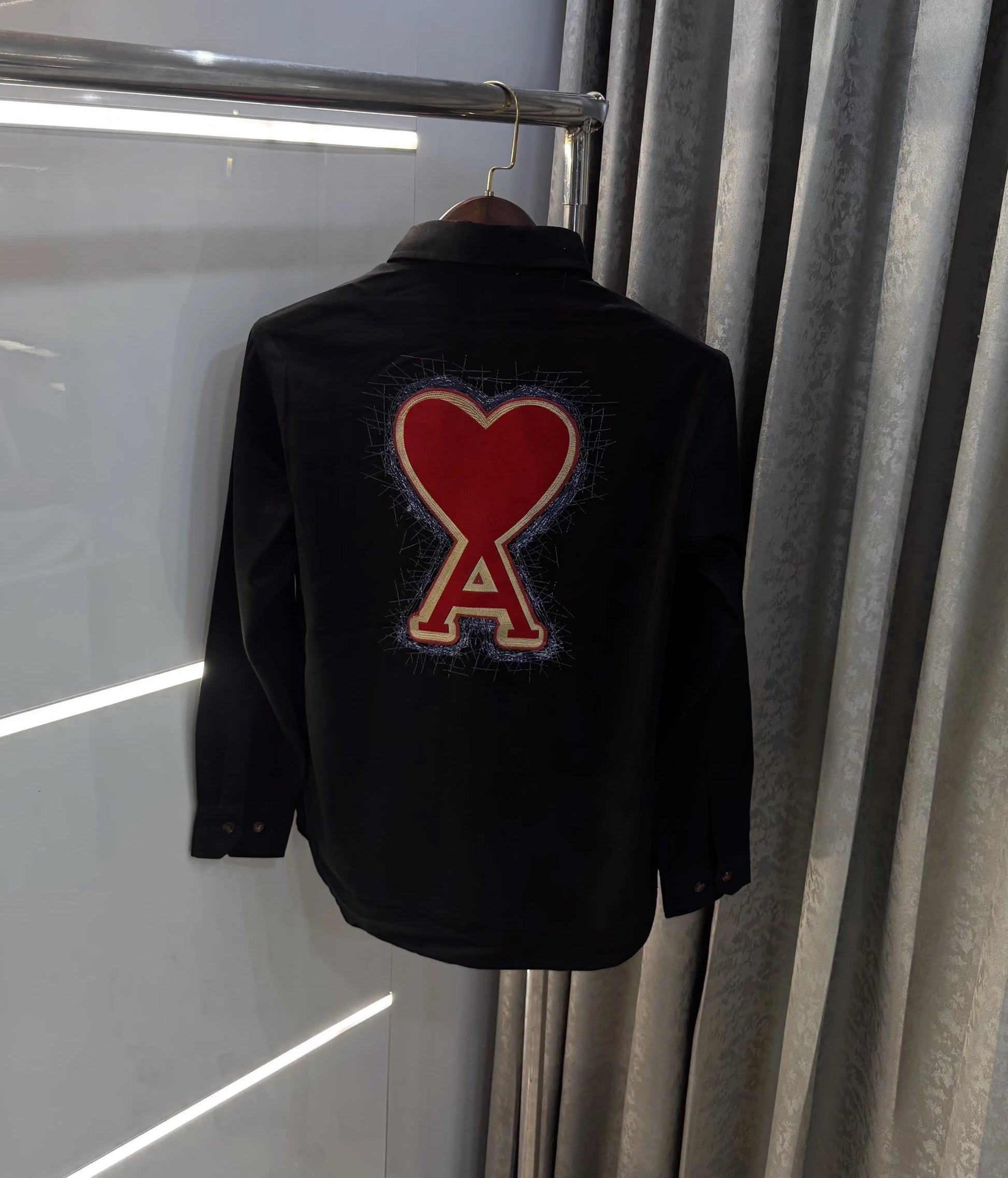 Ami Paris Black Designer Imported Shirt