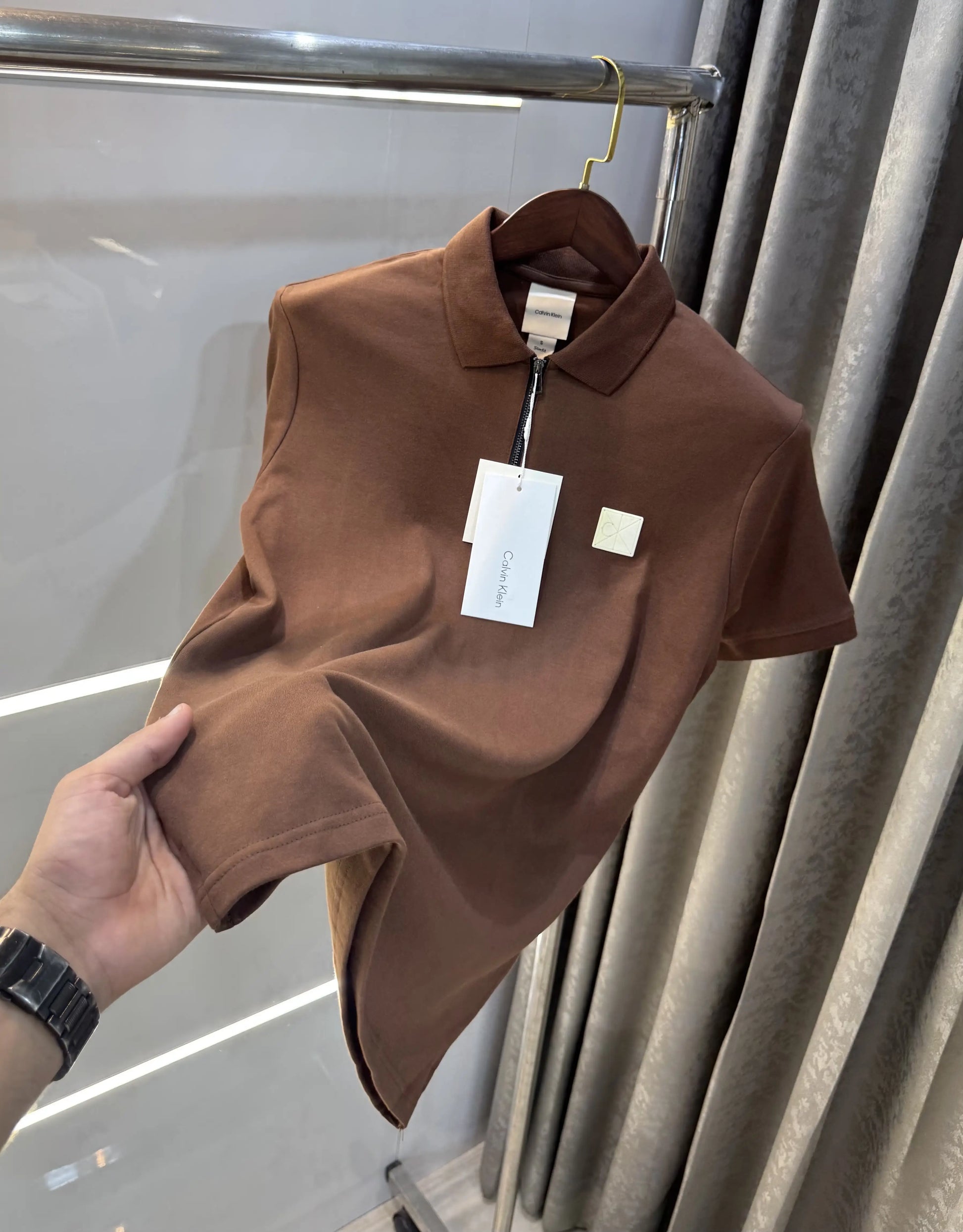 Calvin  Klein Brown Premium Polo T-Shirt