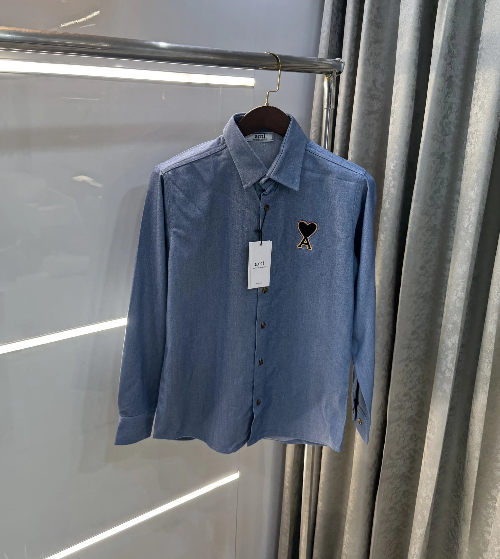 Ami Paris Sky Blue Designer Imported Shirt