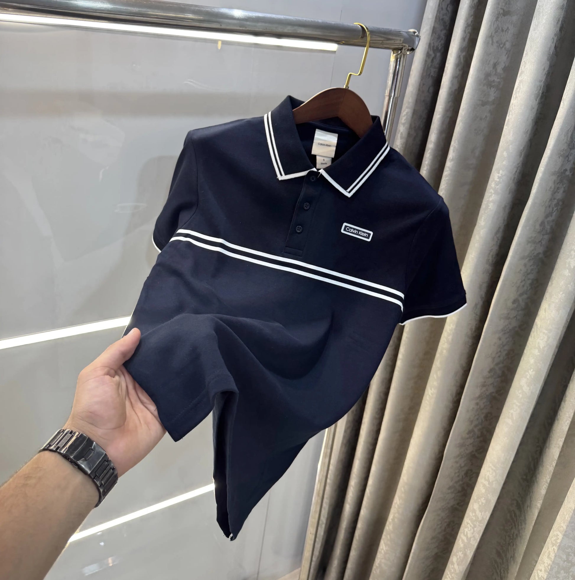 Calvin  Klein Navy Blue Premium Polo T-Shirt