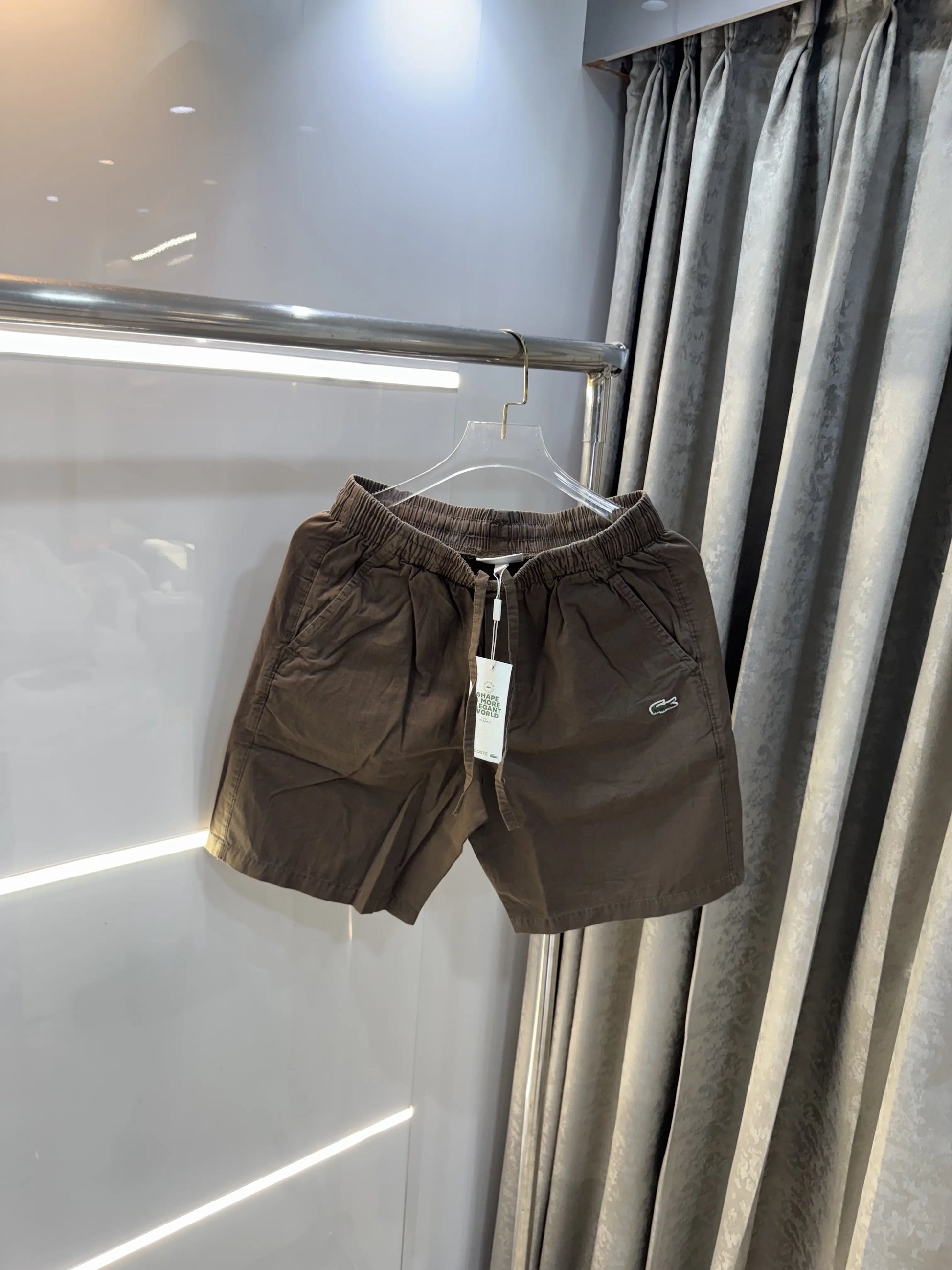 Lacoste Brown Embroidery Logo Premium 🩳Shorts