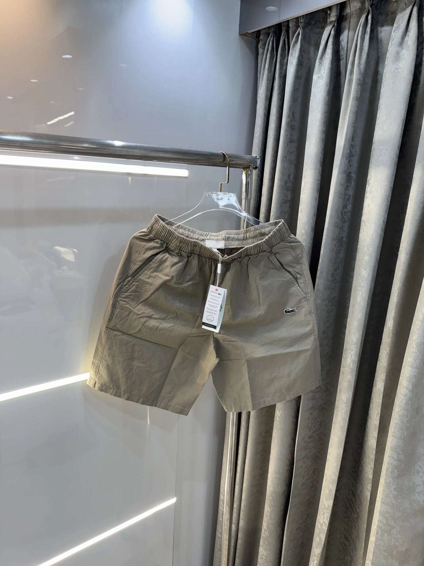 Lacoste Olive Embroidery Logo Premium 🩳Shorts