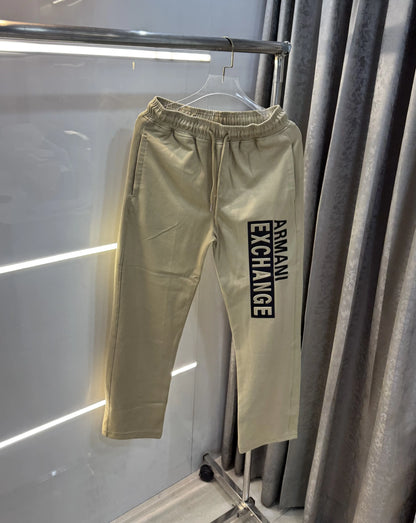 Armani Exchange Beige Premium Trackpant
