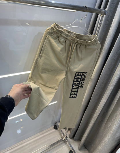 Armani Exchange Beige Premium Trackpant