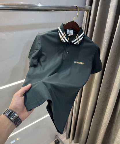 Burberr y Bottle Green Imported Polo T-Shirt