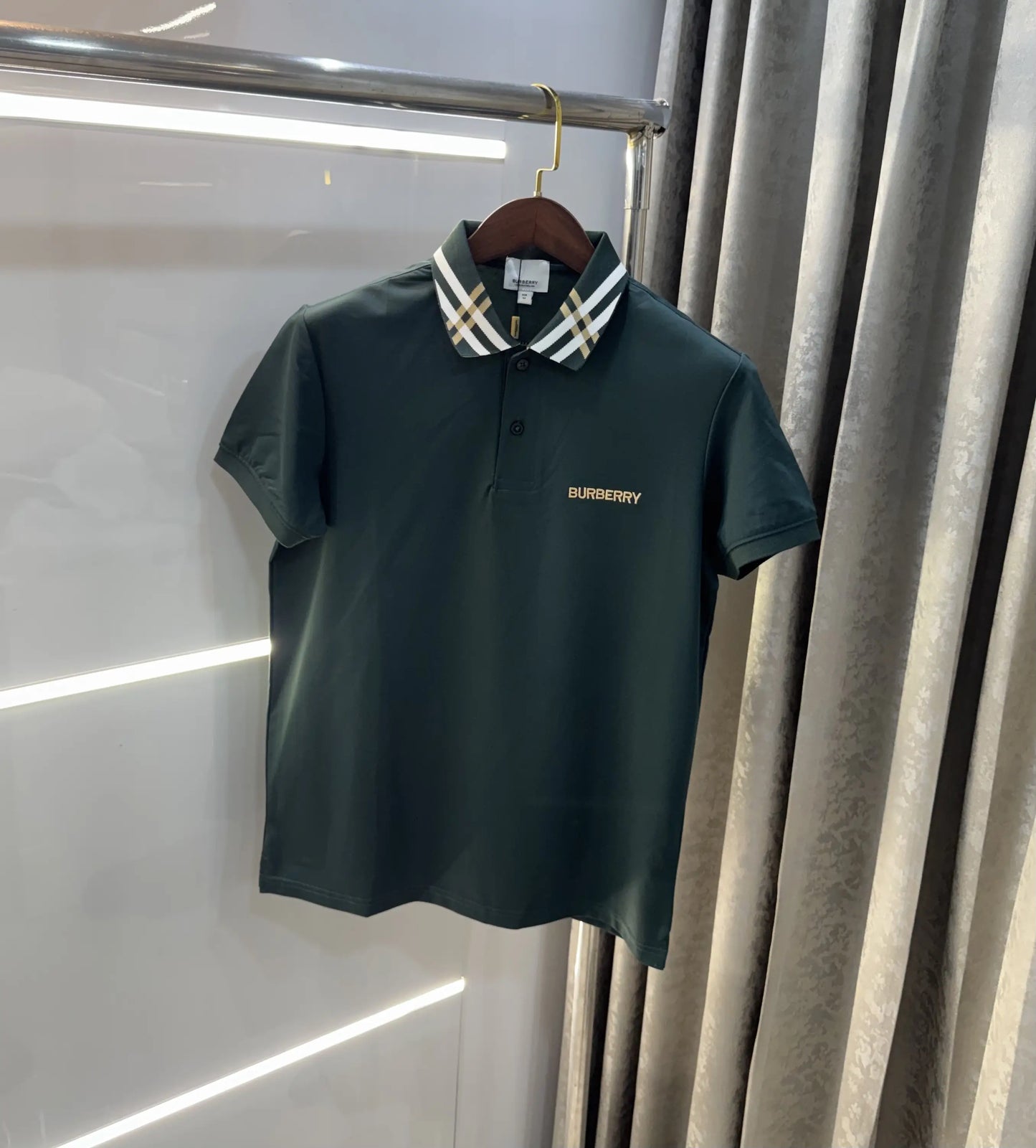 Burberr y Bottle Green Imported Polo T-Shirt