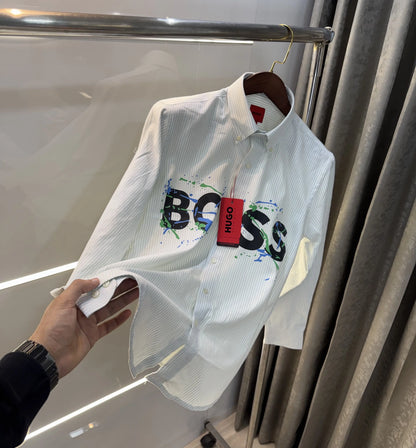 Hugo Boss Green Logo Work Premium Shirt
