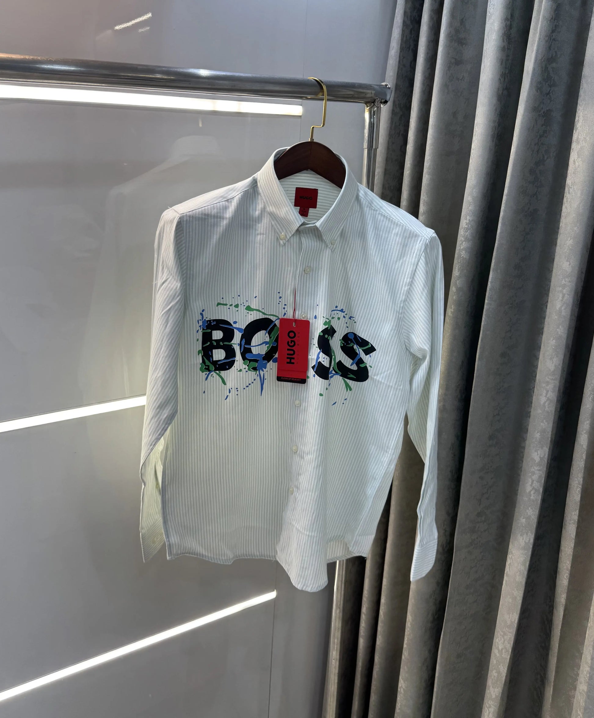Hugo Boss Green Logo Work Premium Shirt
