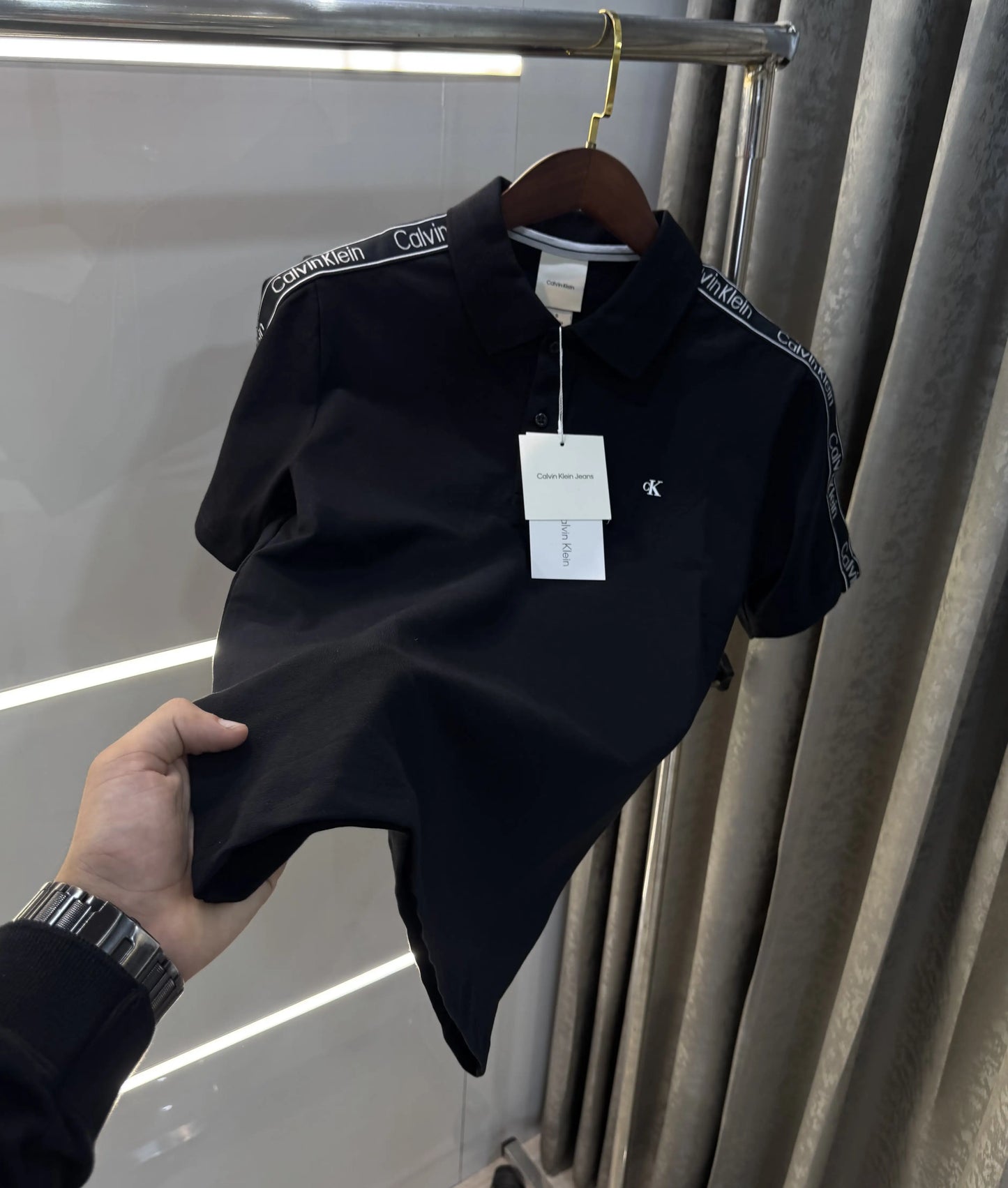 Calvin  Klein Black Premium Polo T-Shirt