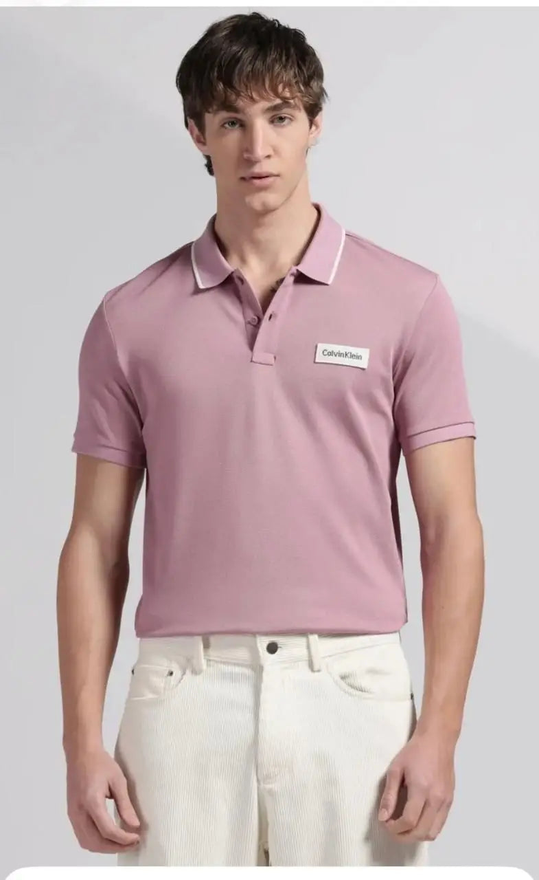 Calvin  Klein Pink Premium Polo T-Shirt