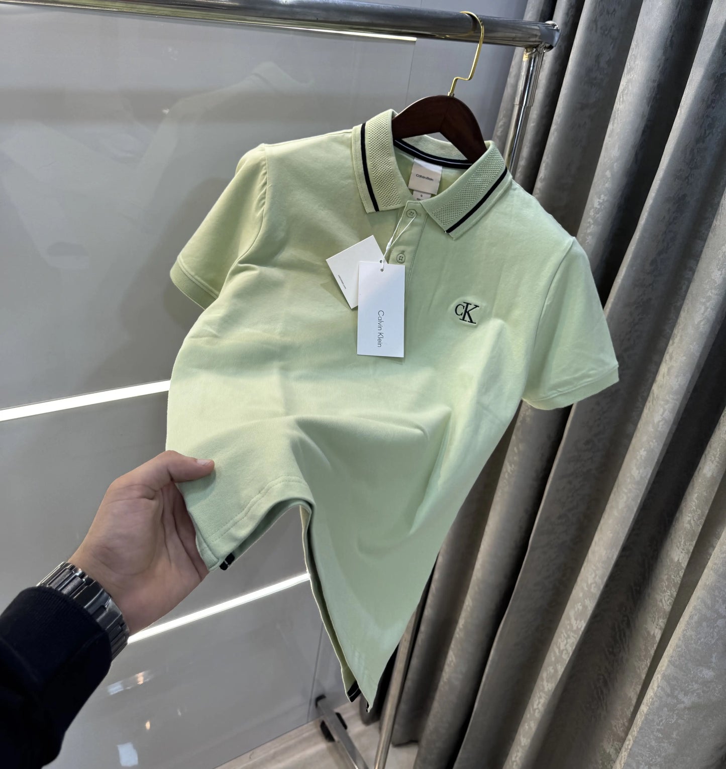 Calvin  Klein Aqua Green Premium Polo T-Shirt