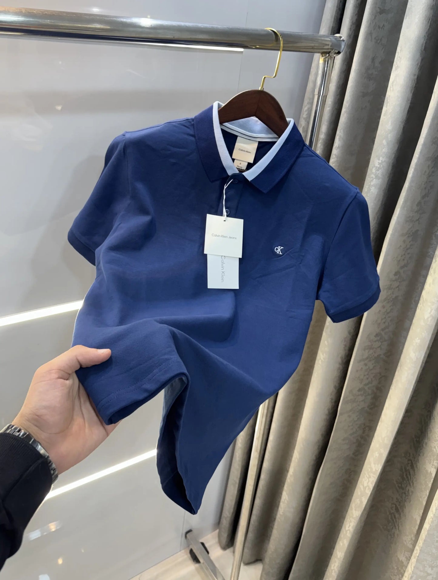 Calvin  Klein Petrol Blue Premium Polo T-Shirt