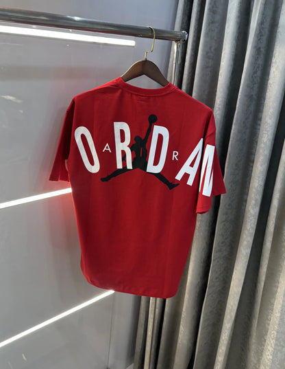 Air Jordan Red Back Print Imported Oversized T-Shirt