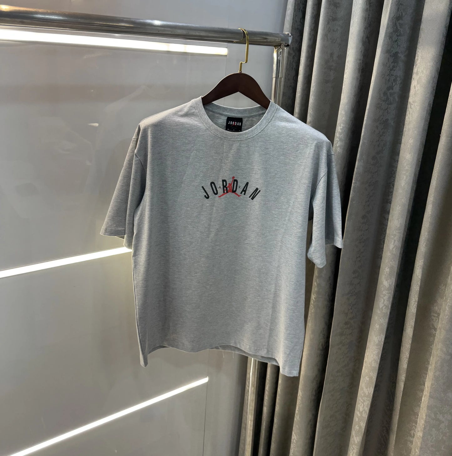 Air Jordan Grey Back Print Imported Oversized T-Shirt