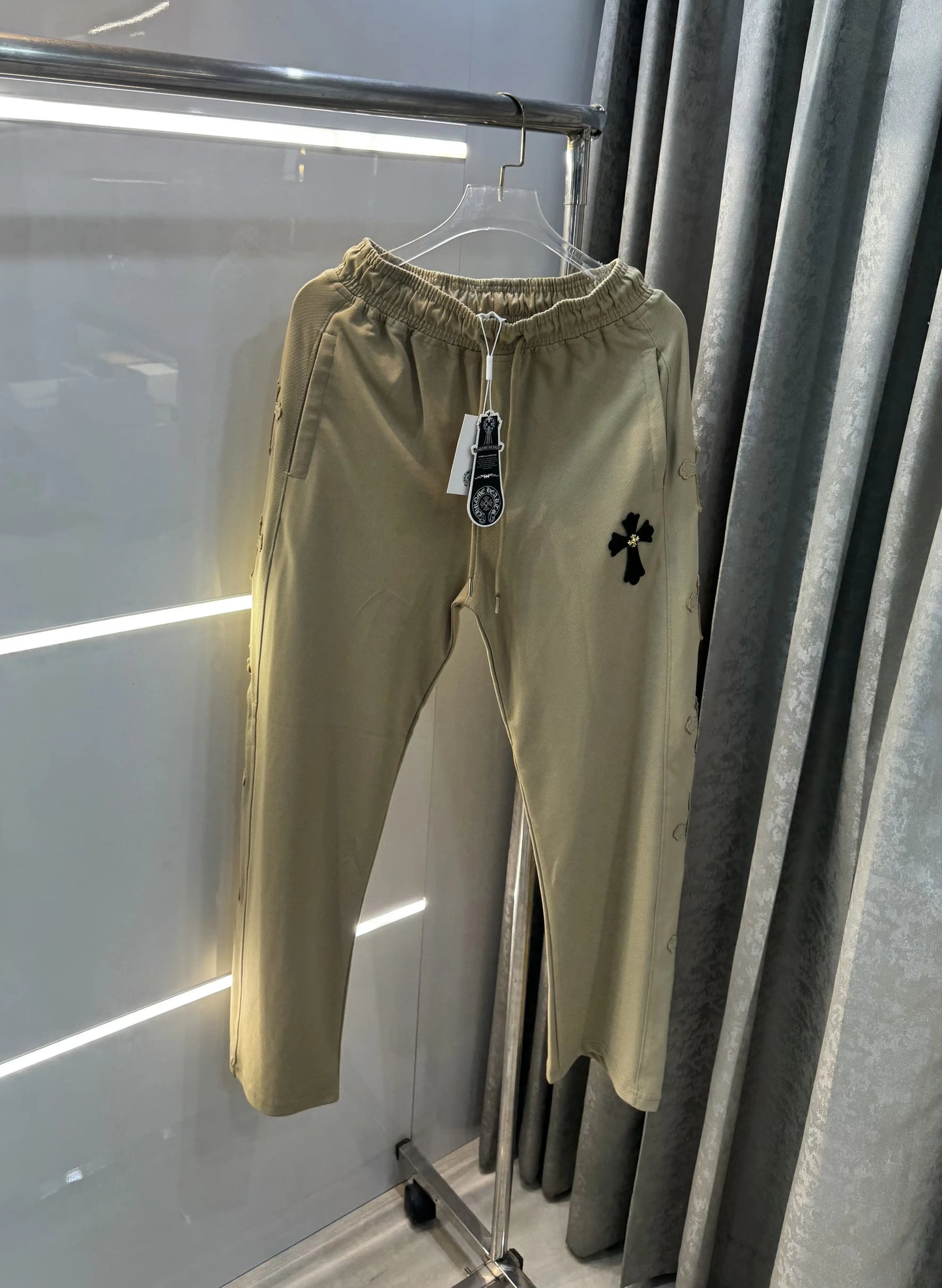 Chrome Hearts Biege Logo Work Premium Trackpant