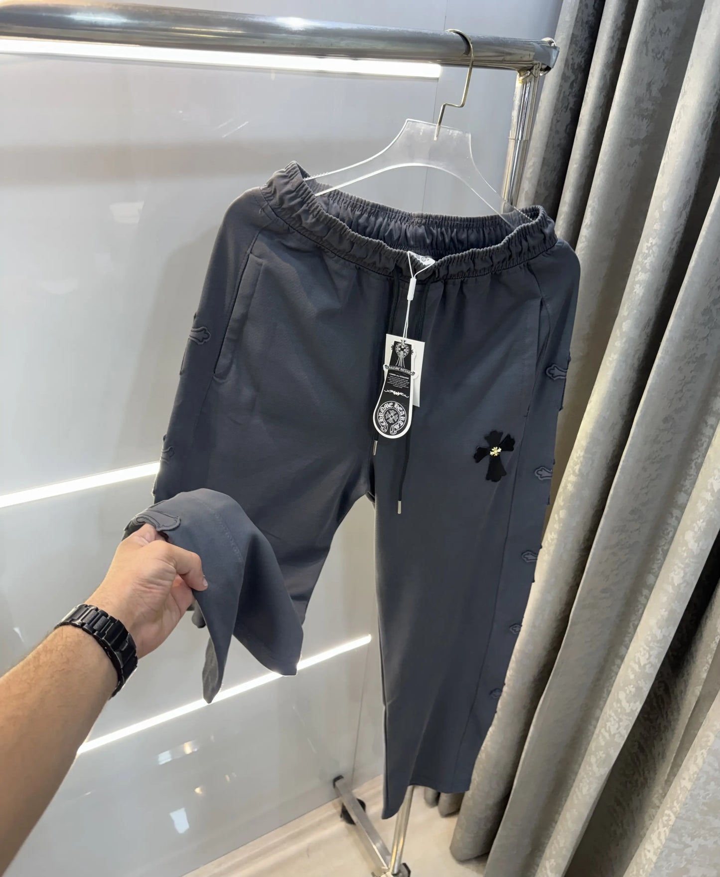 Chrome Hearts Dark Grey Logo Work Premium Trackpant