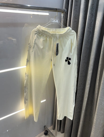 Chrome Hearts Cream Logo Work Premium Trackpant