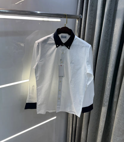Lacost e White Embroidery Logo Work Premium Shirt