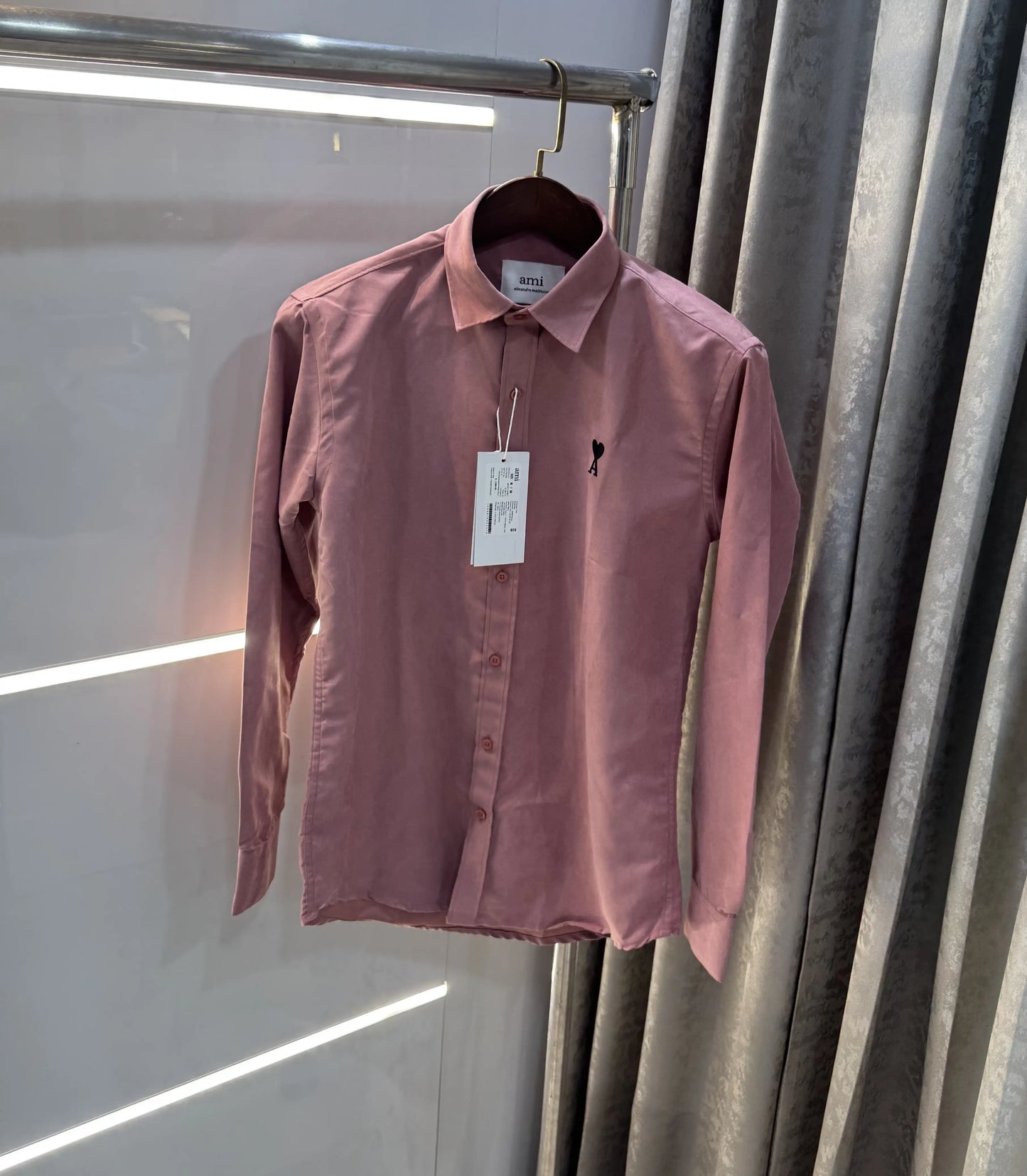 Ami Paris Milange Embroidry Logo Premium Shirt