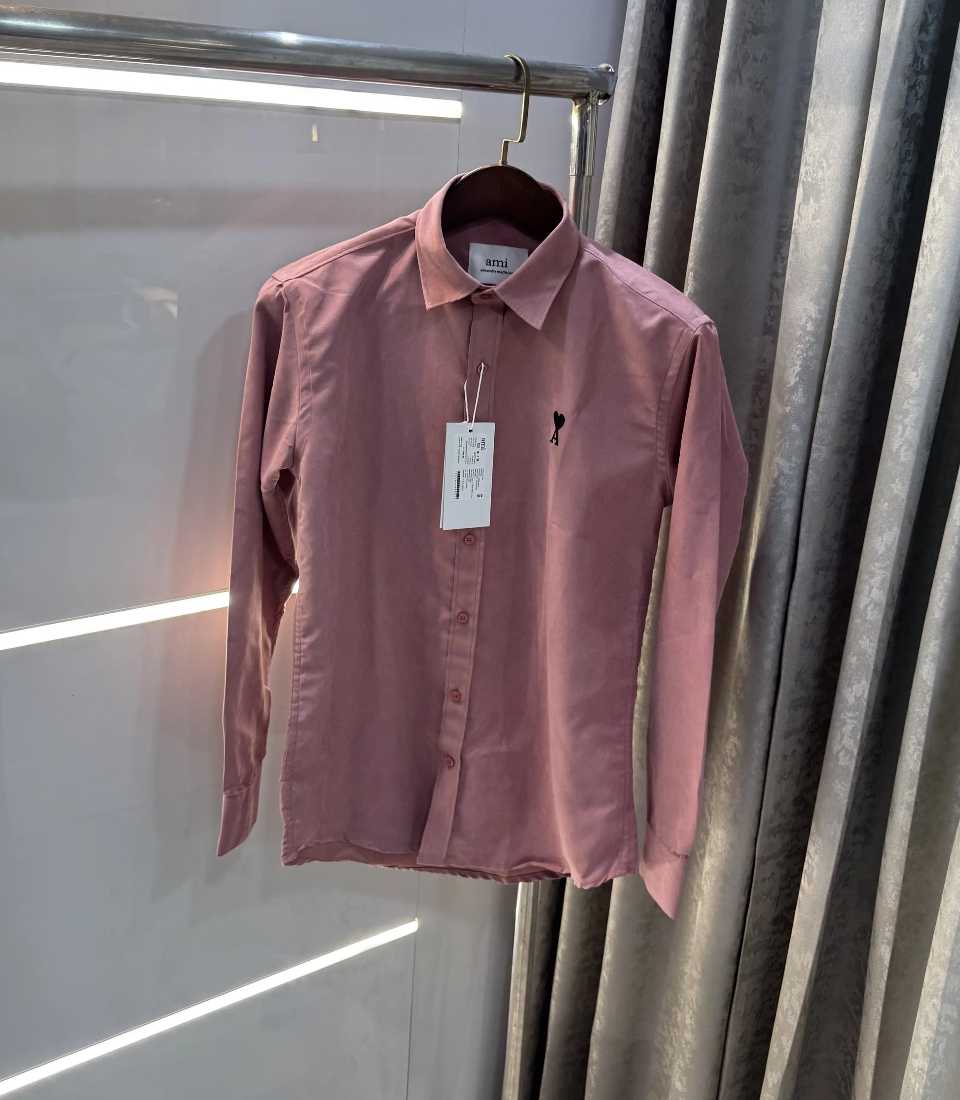 Ami Paris Milange Embroidry Logo Premium Shirt