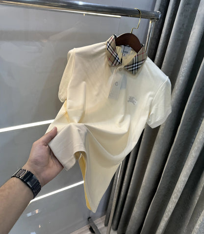 Burberr y Cream Imported Polo T-Shirt