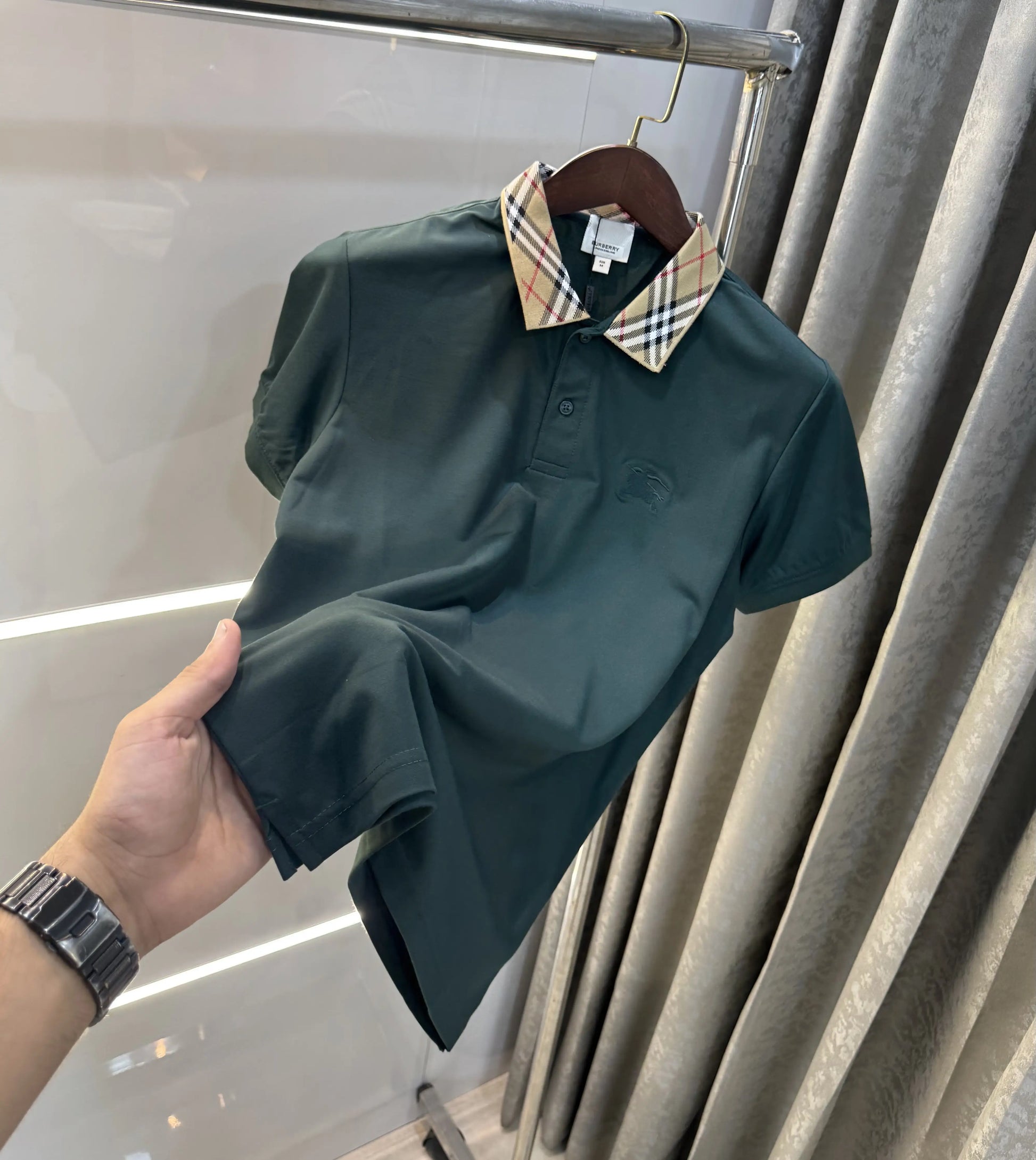 Burberr y Green Imported Polo T-Shirt