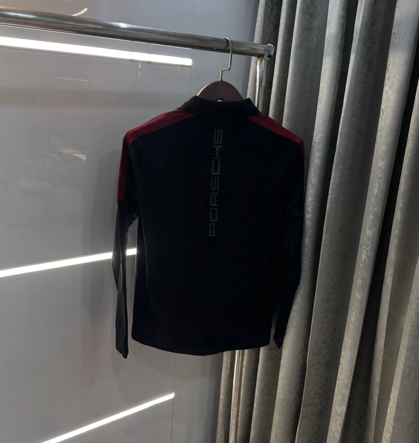 Hugo  Boss Black Logo Work Premium Full Sleeve Polo T-Shirt