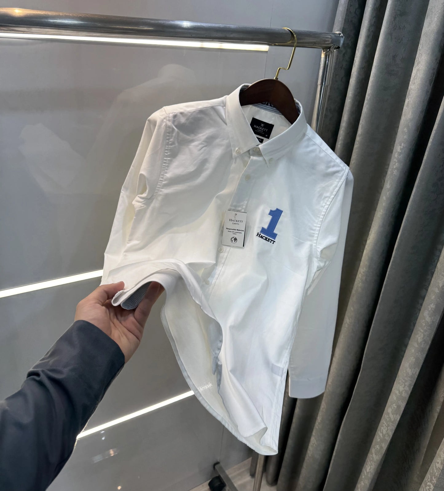 Hacket London White Logo Work Premium Shirt