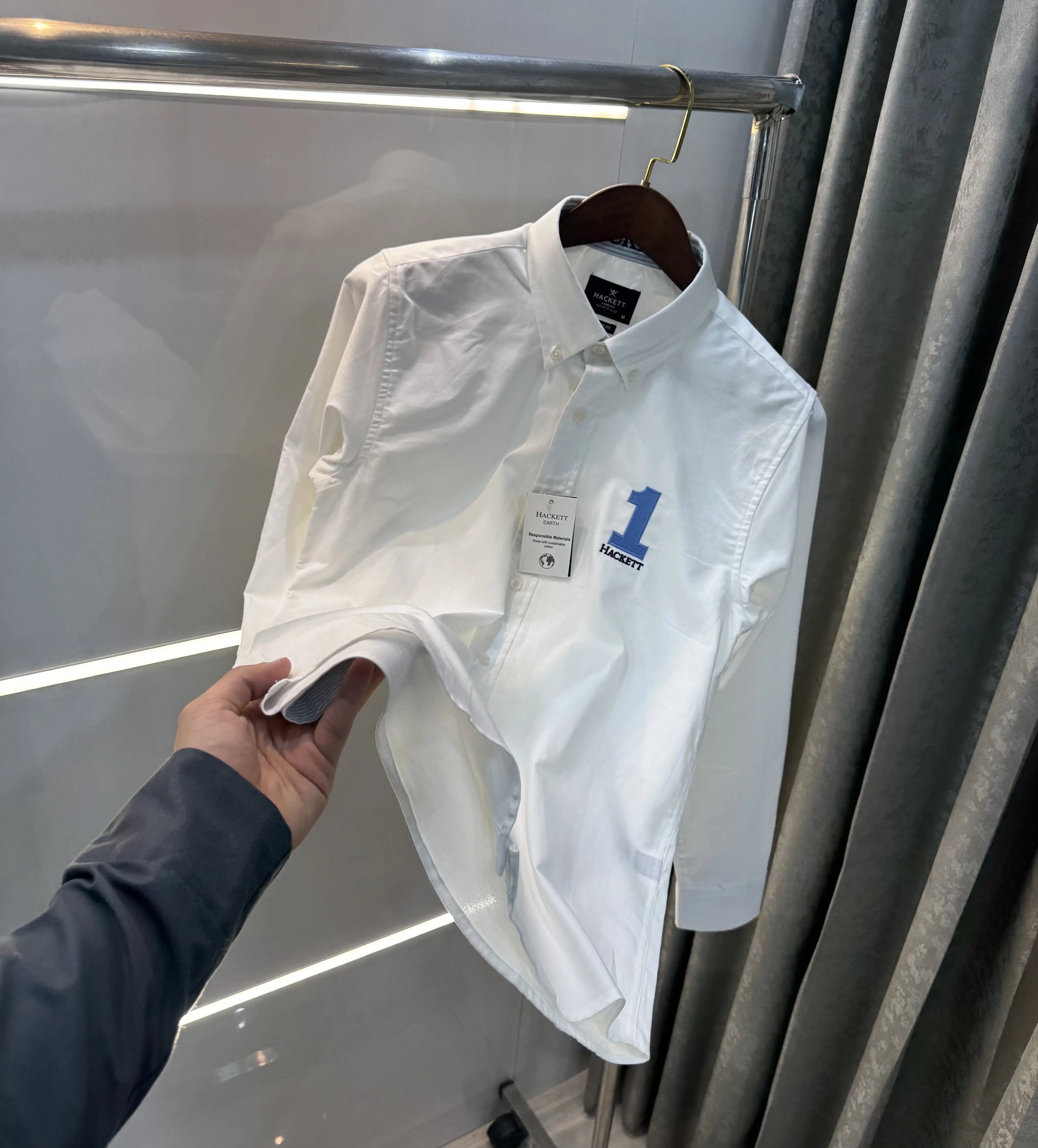 Hacket London White Logo Work Premium Shirt