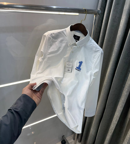 Hacket London White Logo Work Premium Shirt