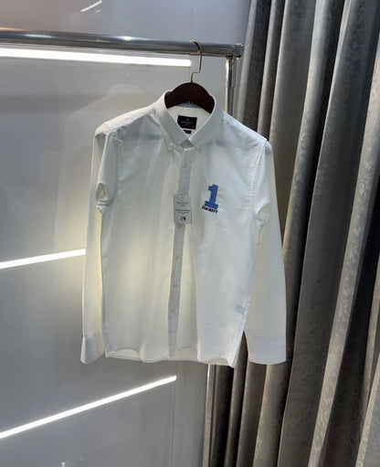 Hacket London White Logo Work Premium Shirt