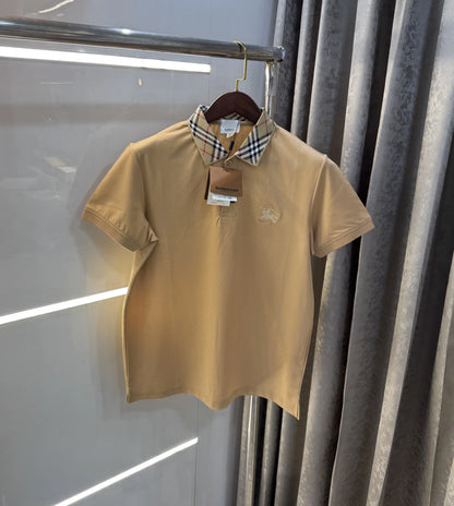 Burberr y Beige Imported Polo T-Shirt