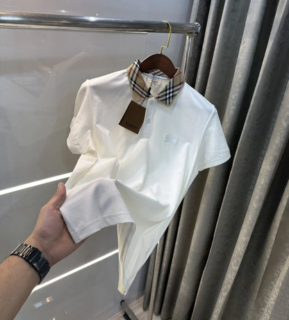 Burberr y White Imported Polo T-Shirt