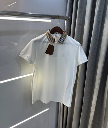 Burberr y White Imported Polo T-Shirt