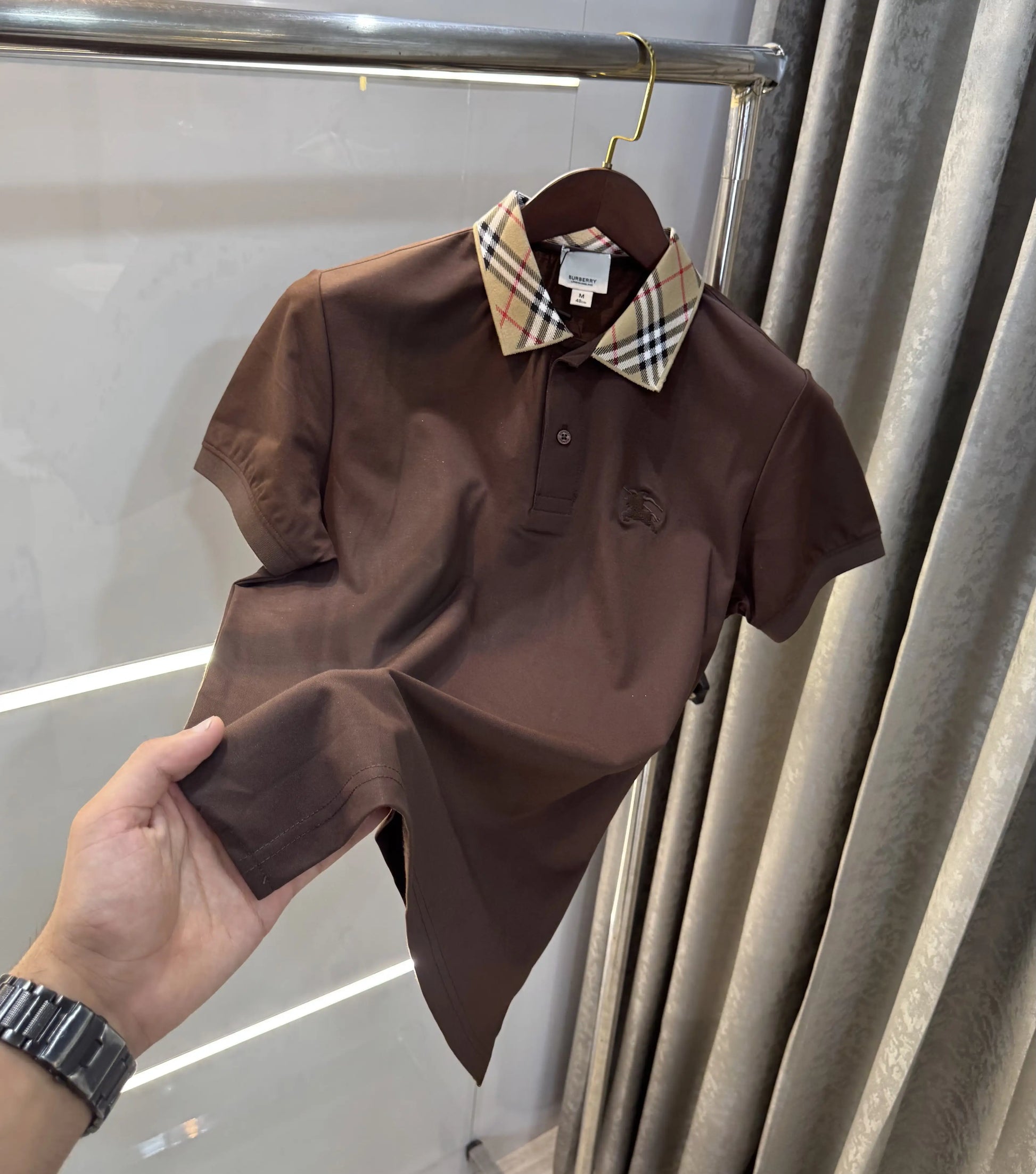 Burberr y Brown Imported Polo T-Shirt