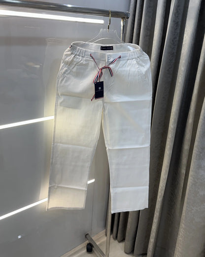 Tommy  Hilfiger White Premium Classic Trouser