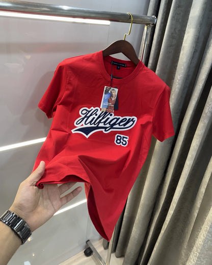 Tommy Hilfige r Red Embroidery Logo Premium T-Shirt
