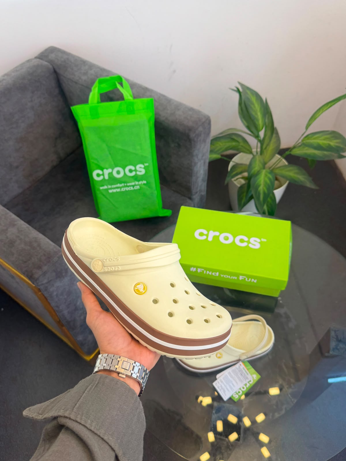 Crocs Crocband Gum Clog Cream