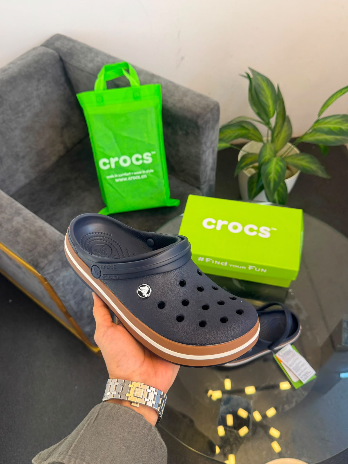 Crocs Crocband Gum Clog Navy