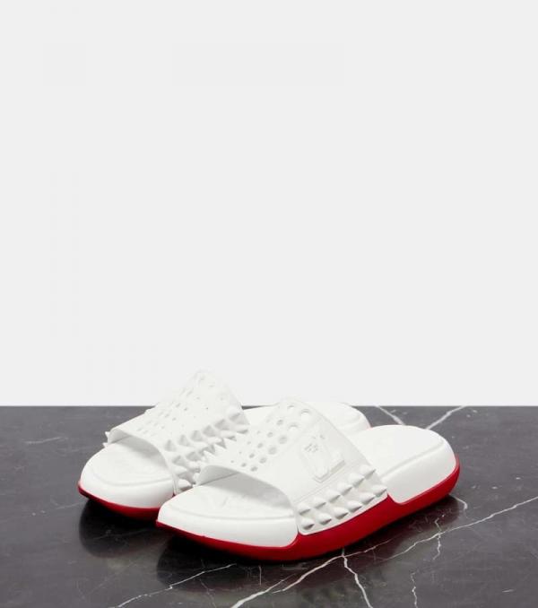 CHRISTIAN LOUBOUTII.N take it easy slides white