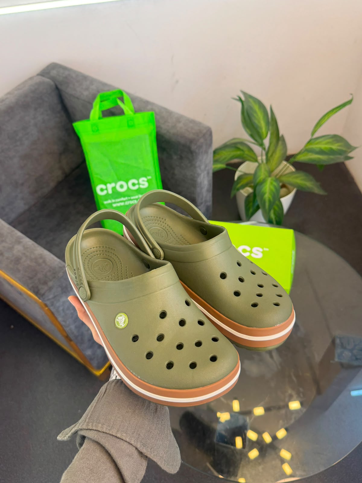 Crocs Crocband Gum Clog Olive